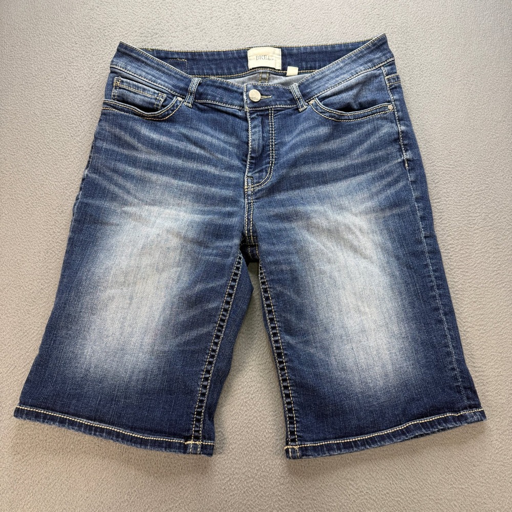 BKE Gabby Bermuda Shorts Womens 29 Blue Denim Cotton Blend Stretch Casual Summer